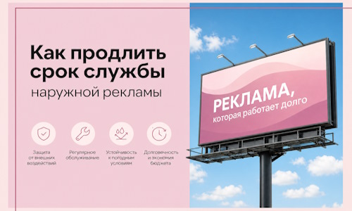 Как продлить срок службы наружной рекламы в Киселёвске
